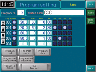 Auswahl des Programms