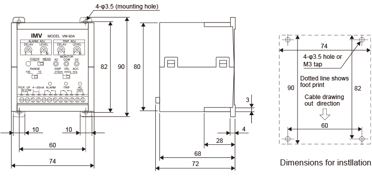 Bộ rung (VM-90A) xem bên ngoài