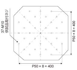 TS-3000-5H 補助テーブル　ネジパターン