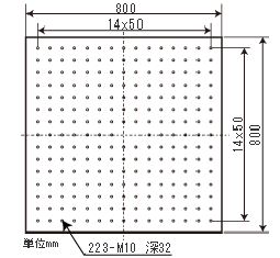 J240/SA4M/H8/C 水平補助テーブル　ネジパターン