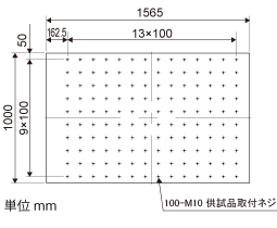 J250/SA5M/HT10 水平補助テーブル　ネジパターン